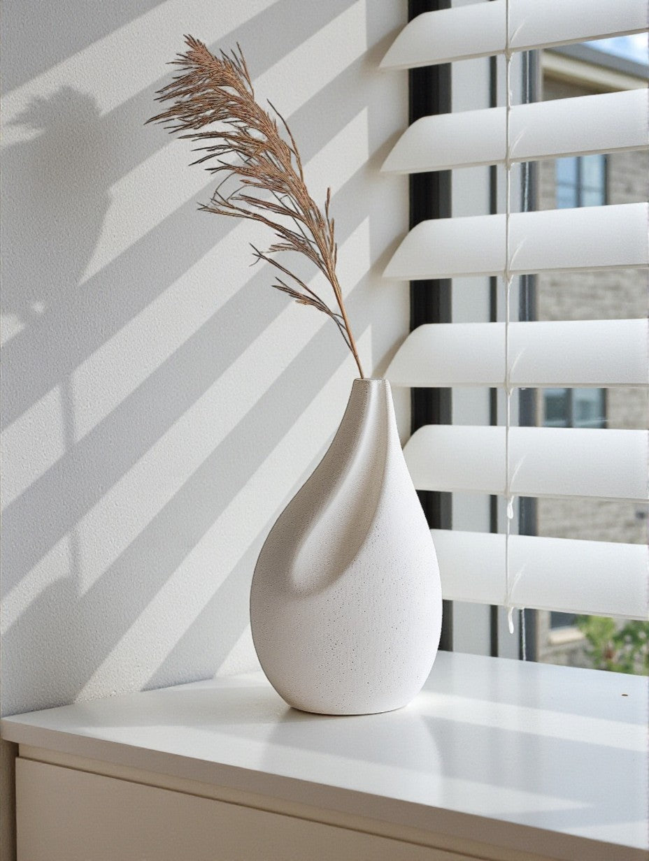 Modern Geometric Ceramic Vase - Minimalist Nordic Flower Pot for Home Decor