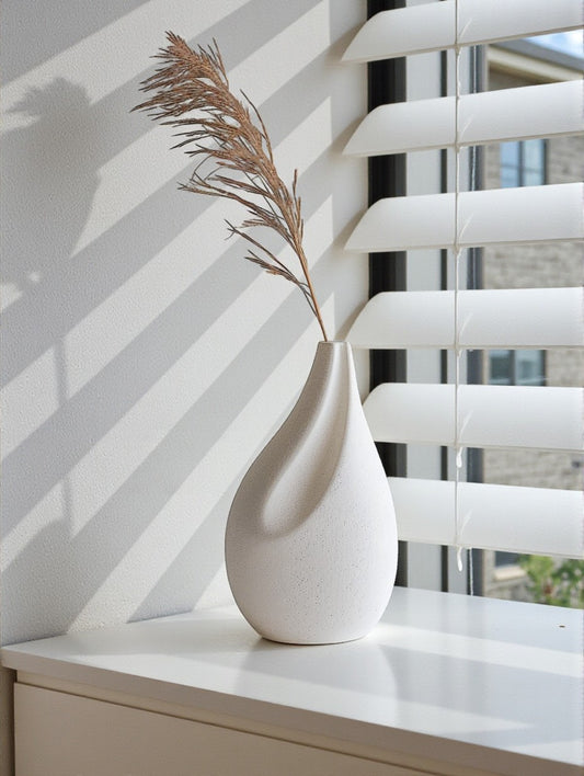 Modern Geometric Ceramic Vase - Minimalist Nordic Flower Pot for Home Decor