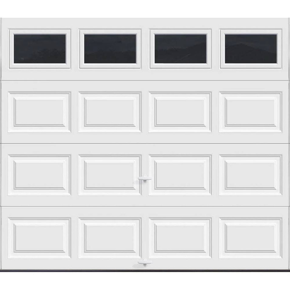 Clopay Classic Insulated Garage Door 97 ft, R-Value 6.5, White with Plain Window