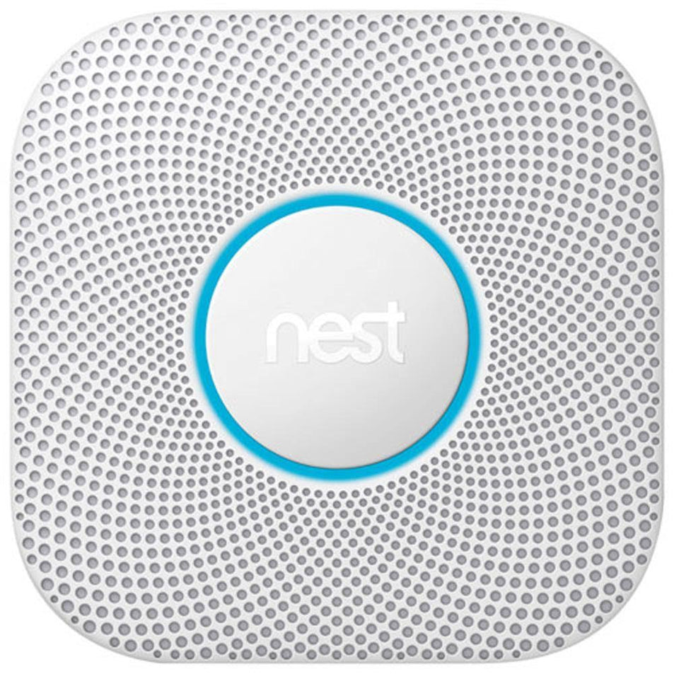 Google Nest Protect 2nd Gen Wired Smoke & CO Alarm with Voice Alerts and Phone Notifications