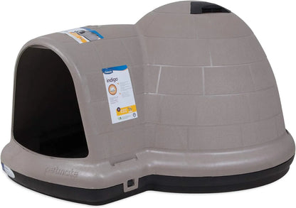 Petmate Indigo Dog House (Igloo Dog House, Made in USA with 90% Recycled Materials, All Weather Protection Pet Shelter) for XL Dogs 90 to 125 pounds, Made in USA