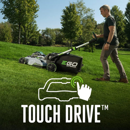 EGO Power+ 21-Inch 56V Self-Propelled Cordless Lawn Mower with 2x 4.0Ah Batteries & Rapid Charger, Black
