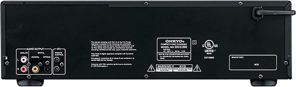 Onkyo DXC390 6-Disc CD Changer, Black
