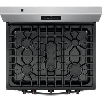 Frigidaire 30 in. 5 Burner Freestanding Gas Range in Stainless Steel FCRG3052AS