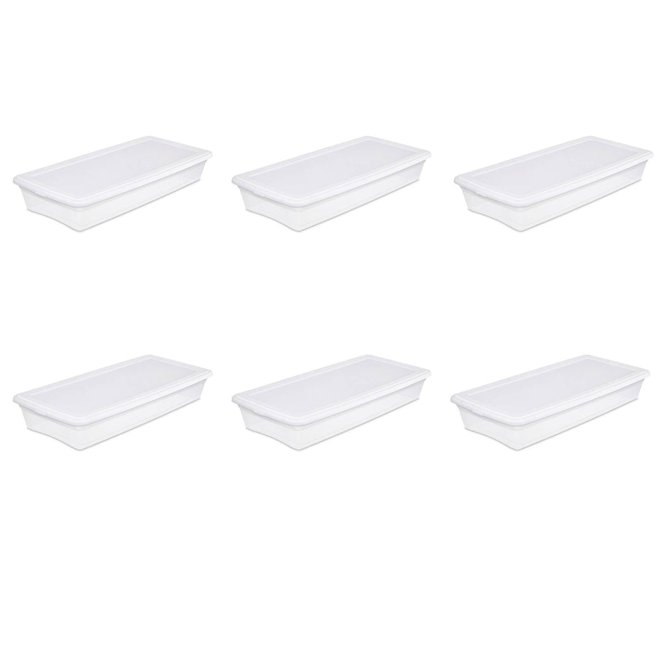 41 Quart Storage Box- White Case of 6