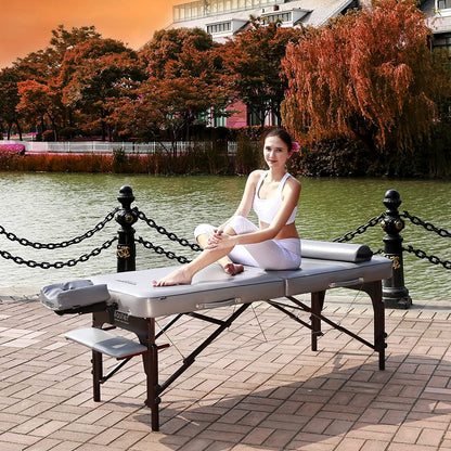 30′′ Montour Lx Massage Table Package with 3′′ Memory Foam,Dove Grey
