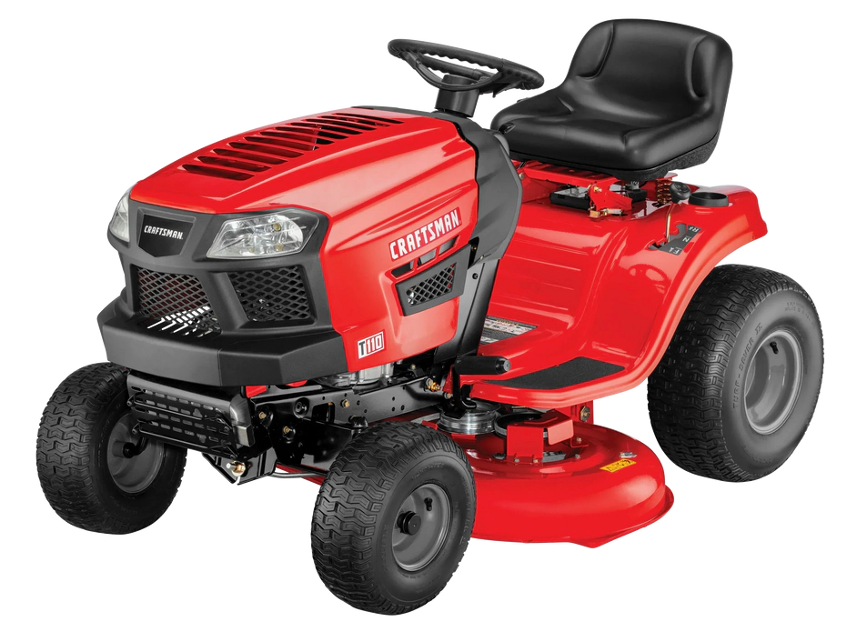 Craftsman T110 42-in Riding Lawn Mower 17.5 HP Briggs & Stratton Engine 7-Speed Transmission Model 13AN77XS093