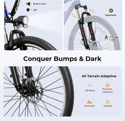 Eb5 Electric Bike 500W Motor 40Miles 20Mph