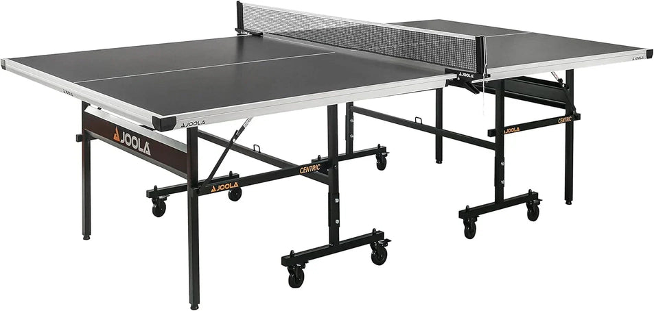 Inside Professional MDF Indoor Ping Pong Table with Quick Clamp Table Tennis Net and Post Set - 10 Minute Easy Assembly - Tournament Quality - Foldable with Single Player Playback Mode