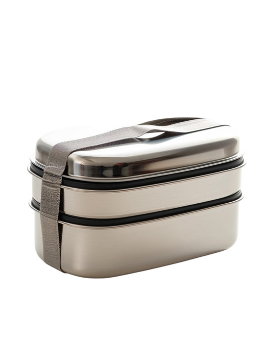 Double-Layer Stainless Steel Bento Box - Leakproof Eco-Friendly Lunch Container